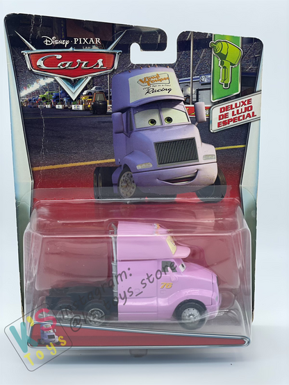 DELUXE DISNEY PIXAR CARS BY MATTEL "VINYL TOUPEE CAB" PISTON CUP PIT CREW - BNIP