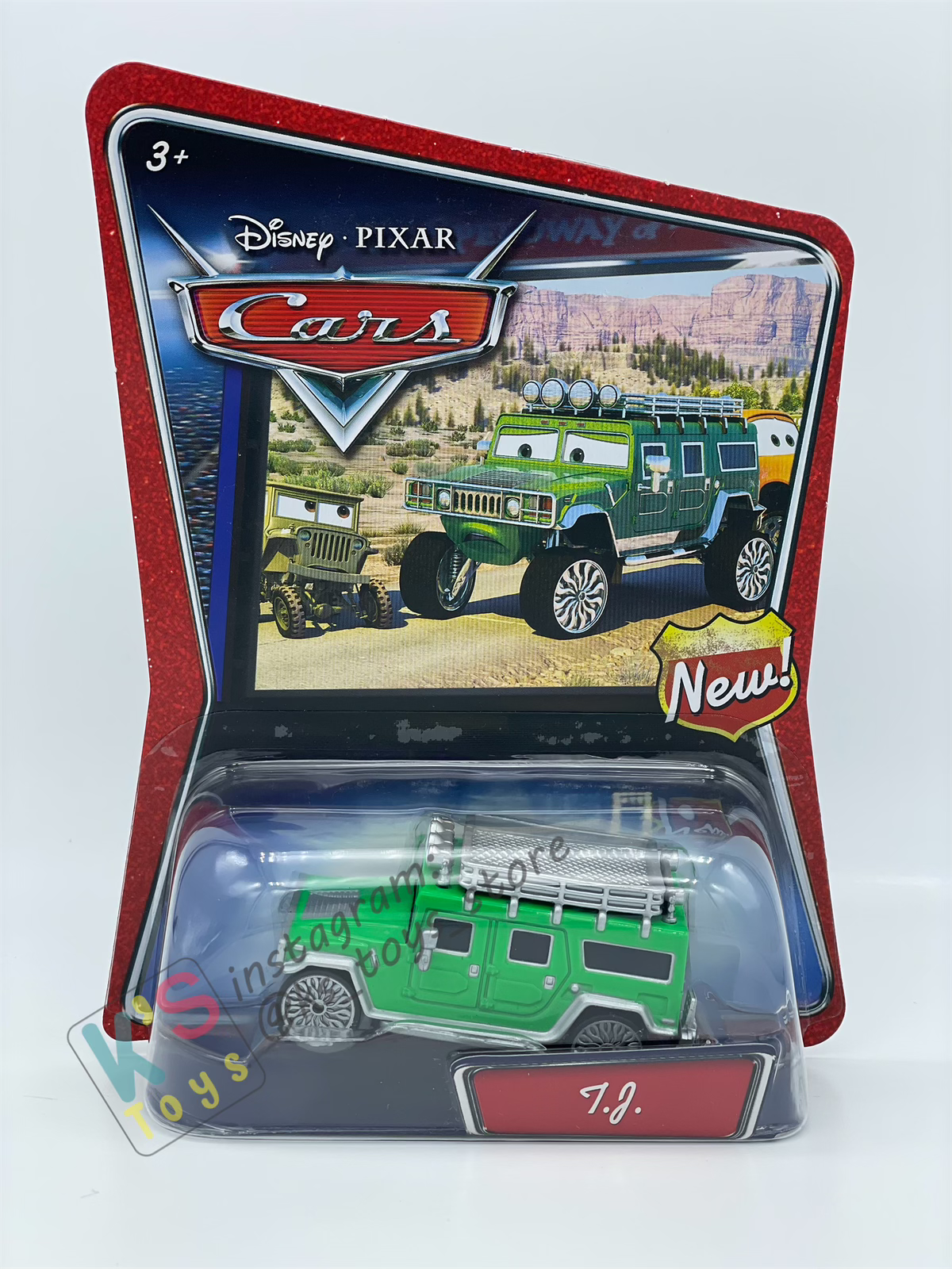 DISNEY PIXAR CARS BY MATTEL, T.J HUMMER (SMALL SIZE) - WALMART SERIES - BNIP