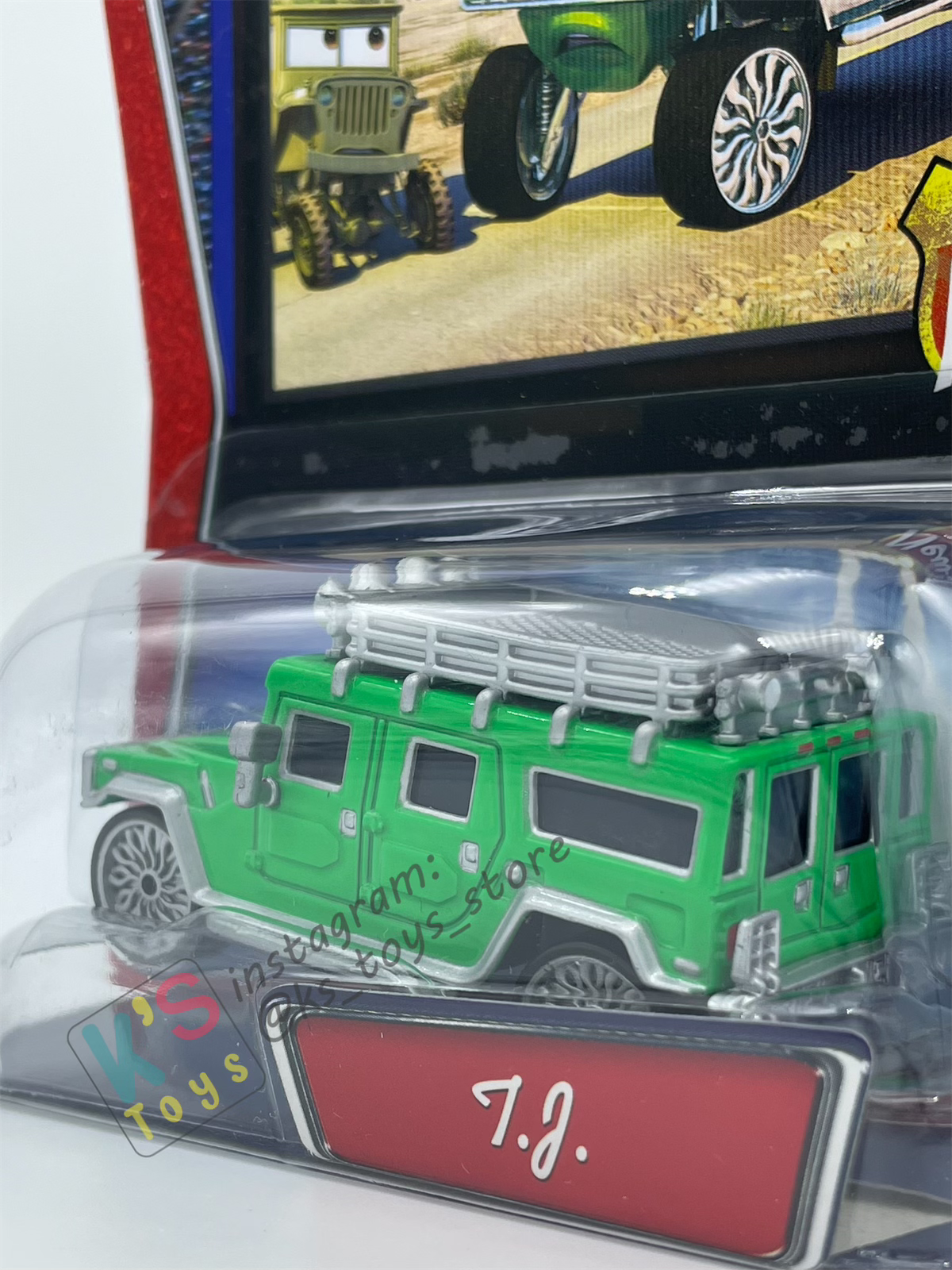 DISNEY PIXAR CARS BY MATTEL, T.J HUMMER (SMALL SIZE) - WALMART SERIES - BNIP