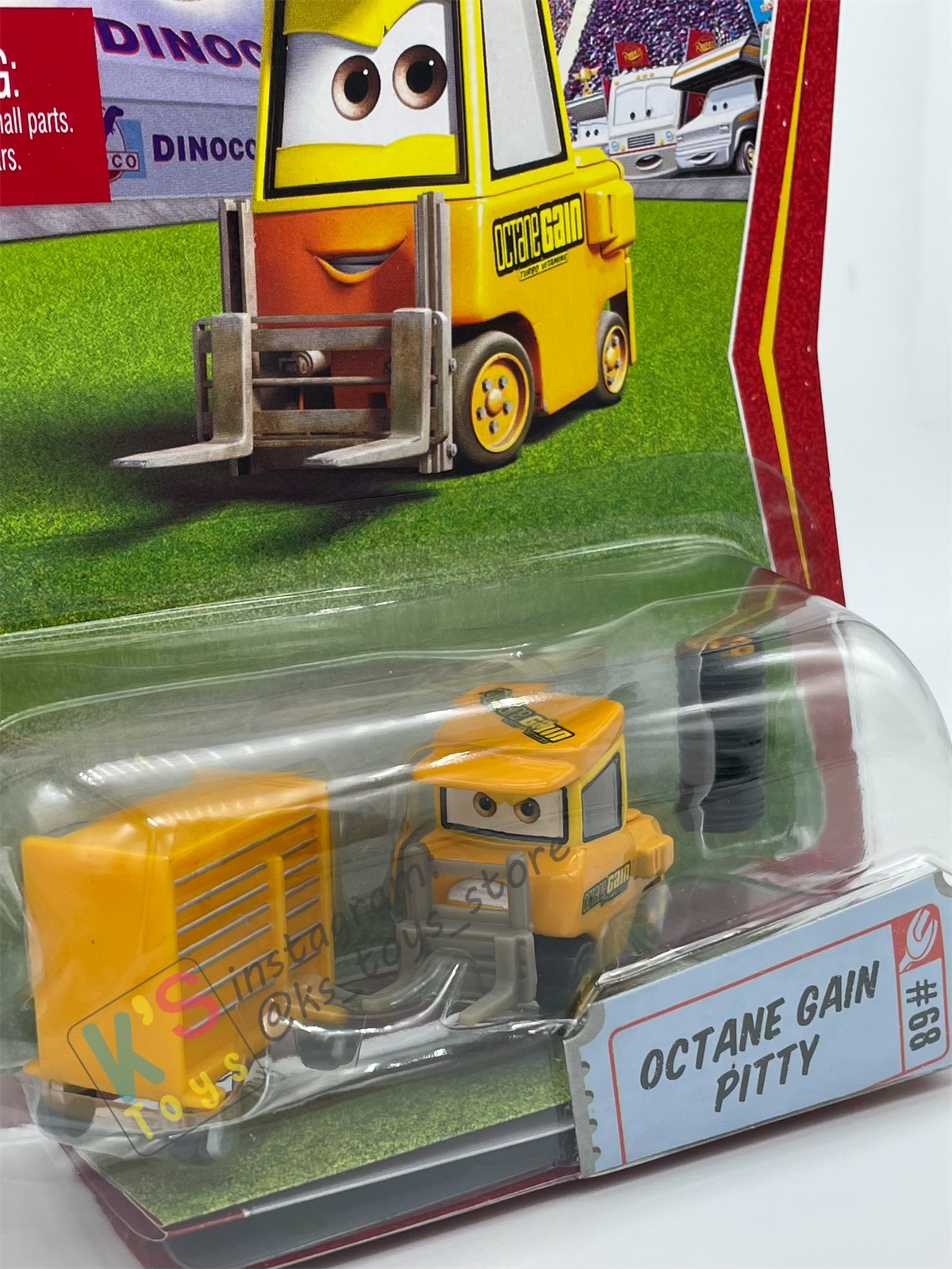 DISNEY PIXAR CARS BY MATTEL, OCTANE GAIN PITTY #68 - RACE ORAMA - BNIP