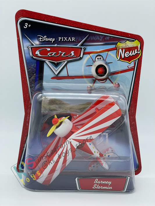 DISNEY PIXAR CARS BY MATTEL 1:55, BARNEY STORMIN (PLASTIC WINGS) - WALMART SERIES - BNIP