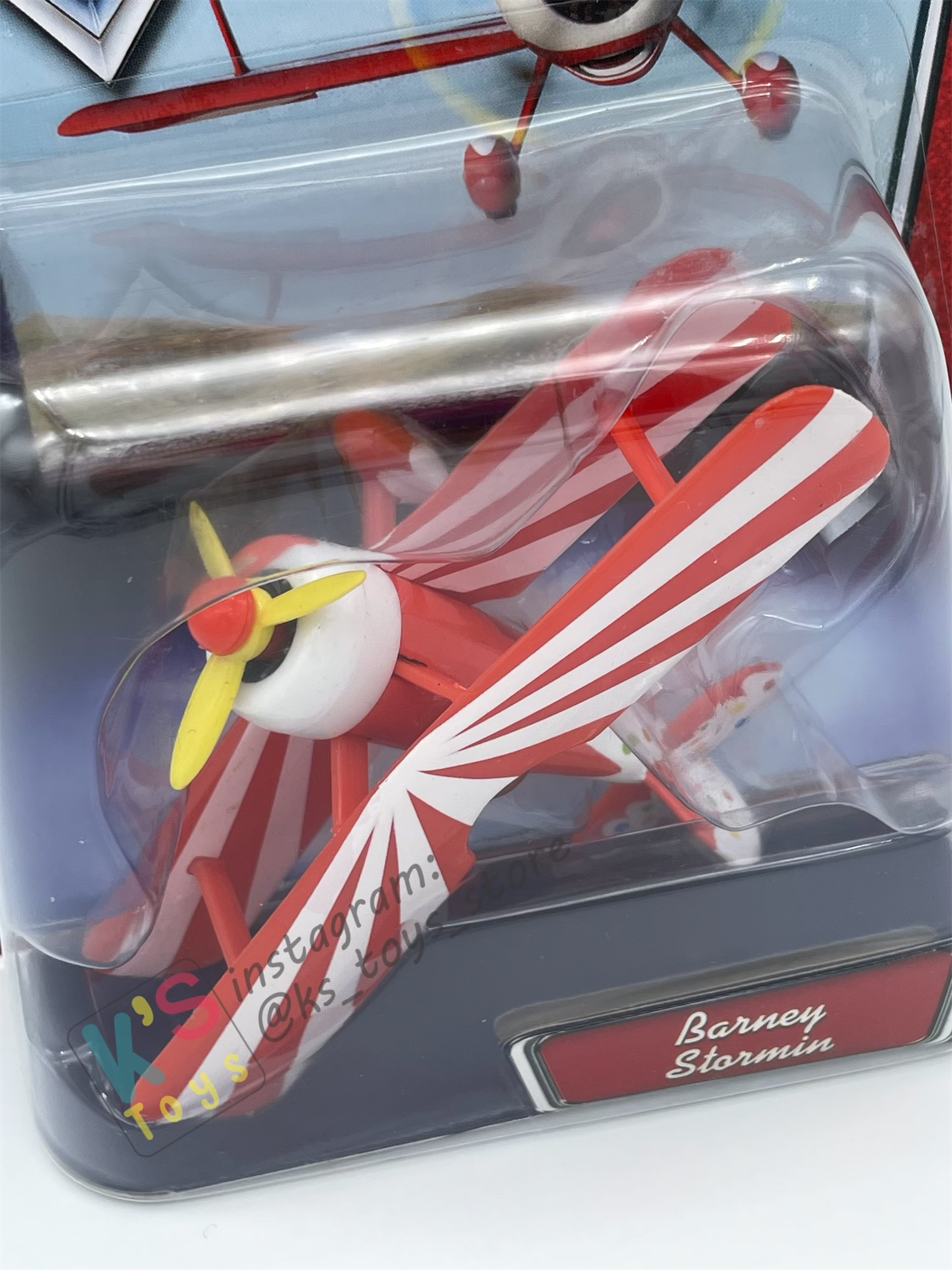 DISNEY PIXAR CARS BY MATTEL 1:55, BARNEY STORMIN (PLASTIC WINGS) - WALMART SERIES - BNIP