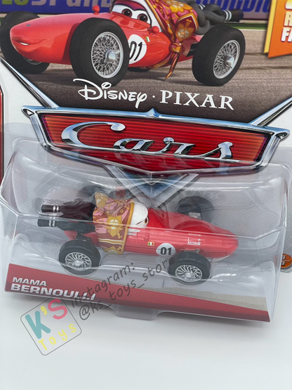 DISNEY PIXAR CARS BY MATTEL, “MAMA BERNOULLI" RACE FANS SERIES - BNIP