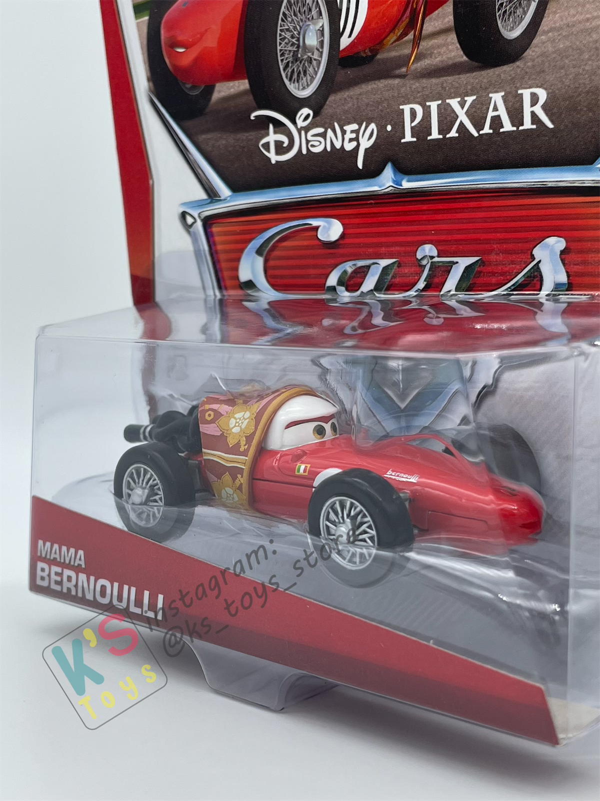DISNEY PIXAR CARS BY MATTEL, “MAMA BERNOULLI" RACE FANS SERIES - BNIP