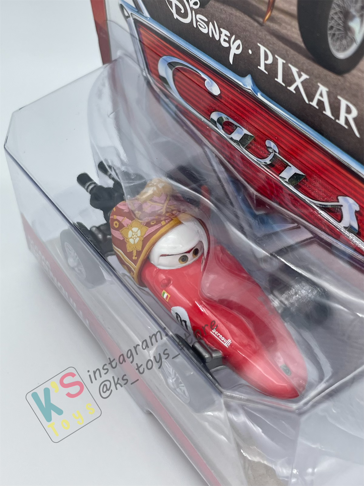 DISNEY PIXAR CARS BY MATTEL, “MAMA BERNOULLI" RACE FANS SERIES - BNIP