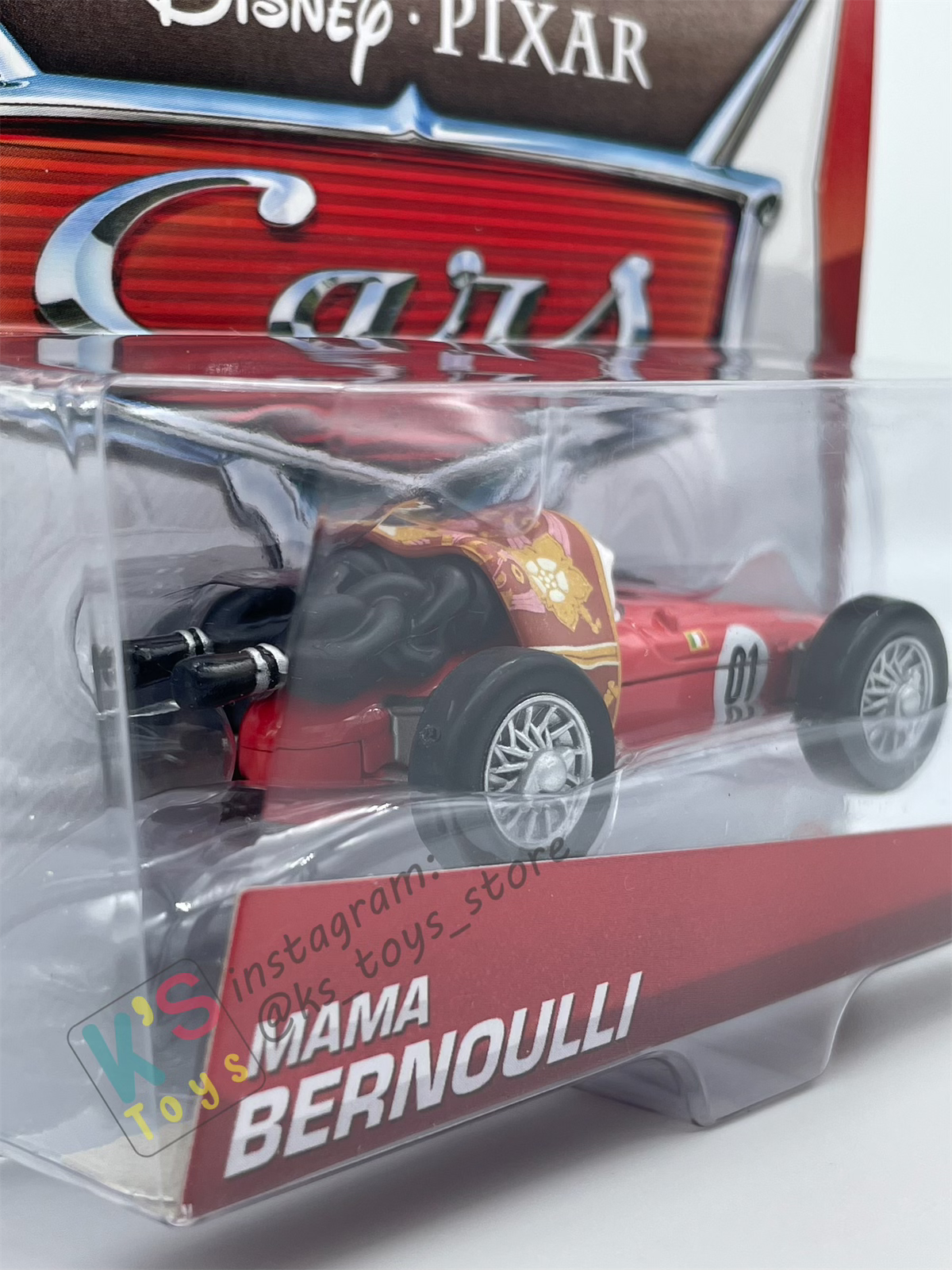 DISNEY PIXAR CARS BY MATTEL, “MAMA BERNOULLI" RACE FANS SERIES - BNIP