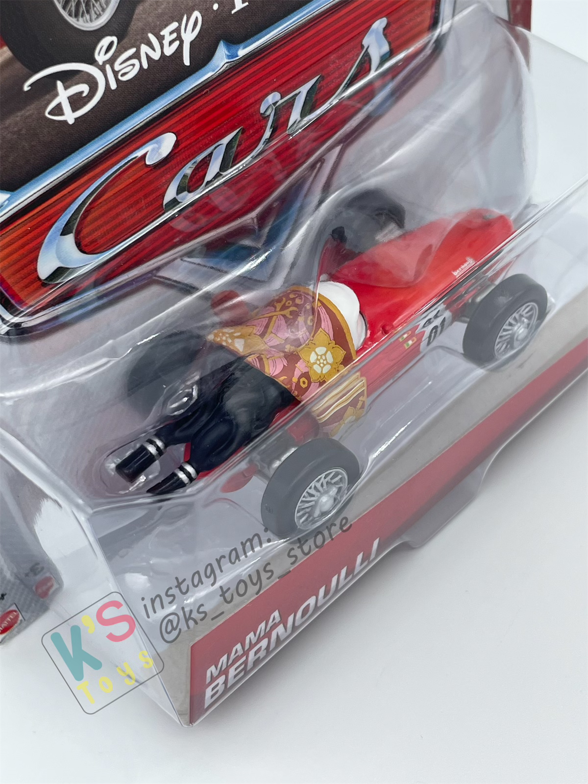 DISNEY PIXAR CARS BY MATTEL, “MAMA BERNOULLI" RACE FANS SERIES - BNIP