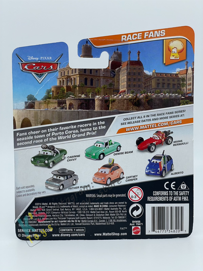 DISNEY PIXAR CARS "ALBERTO" RACE FANS - BNIP