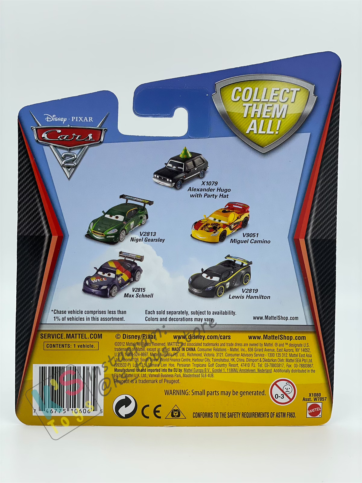 DISNEY PIXAR CARS BY MATTEL, MARY ESGOCAR - CARS 2 SERIES - BNIP