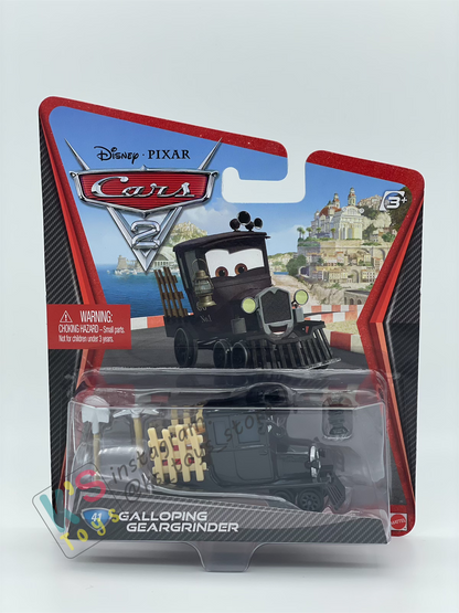 DISNEY PIXAR CARS BY MATTEL, GALLOPING GEARGRINDER - CARS 2 SERIES - BNIP
