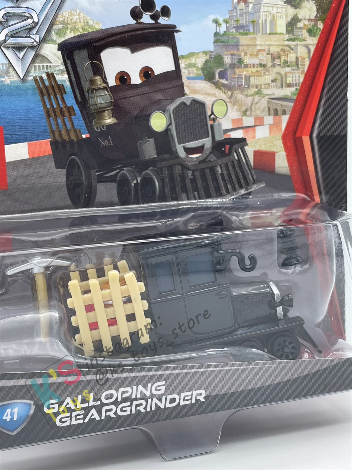 DISNEY PIXAR CARS BY MATTEL, GALLOPING GEARGRINDER - CARS 2 SERIES - BNIP