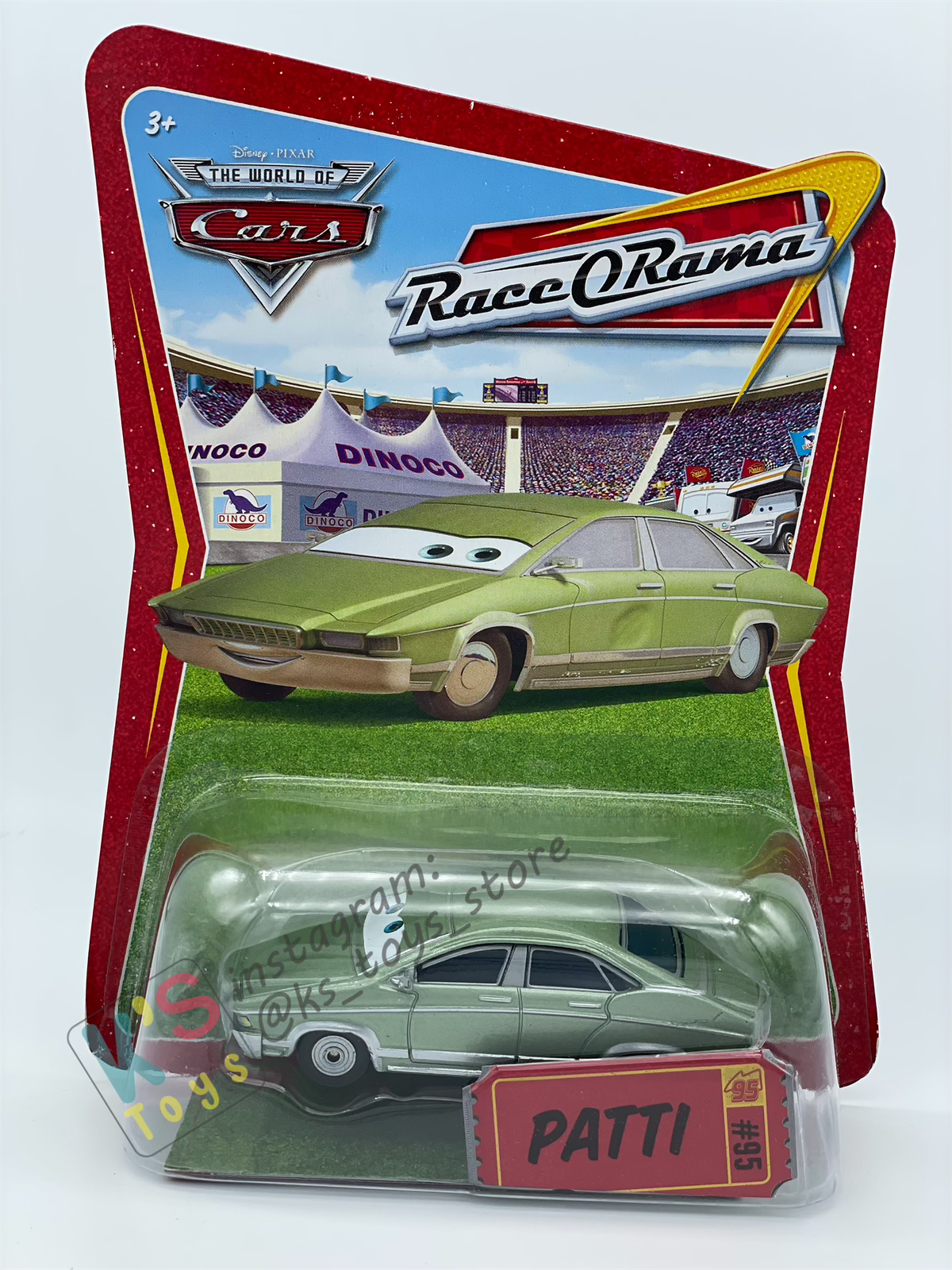 DISNEY PIXAR CARS BY MATTEL, PATTI - RACE ORAMA SERIES - BNIP