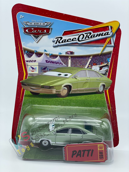 DISNEY PIXAR CARS BY MATTEL, PATTI - RACE ORAMA SERIES - BNIP