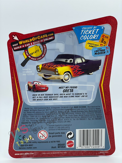 DISNEY PIXAR CARS 1:55 BY MATTEL, DAMAGED KING - RACE ORAMA SERIES - BNIP