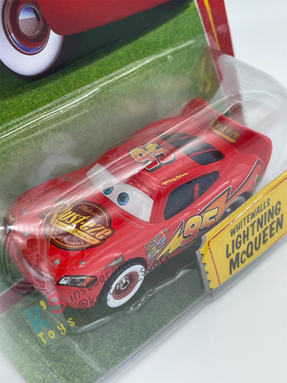 DISNEY PIXAR CARS BY MATTEL, WHITEWALLS LIGHTNING MCQUEEN - RACE ORAMA SERIES - BNIP