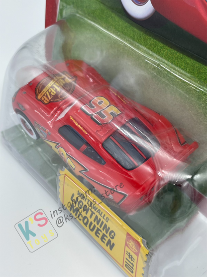 DISNEY PIXAR CARS BY MATTEL, WHITEWALLS LIGHTNING MCQUEEN - RACE ORAMA SERIES - BNIP