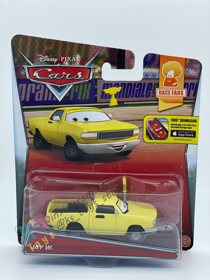 DISNEY PIXAR CARS BY MATTEL, JAY W - RACE FANS SERIES - BNIP
