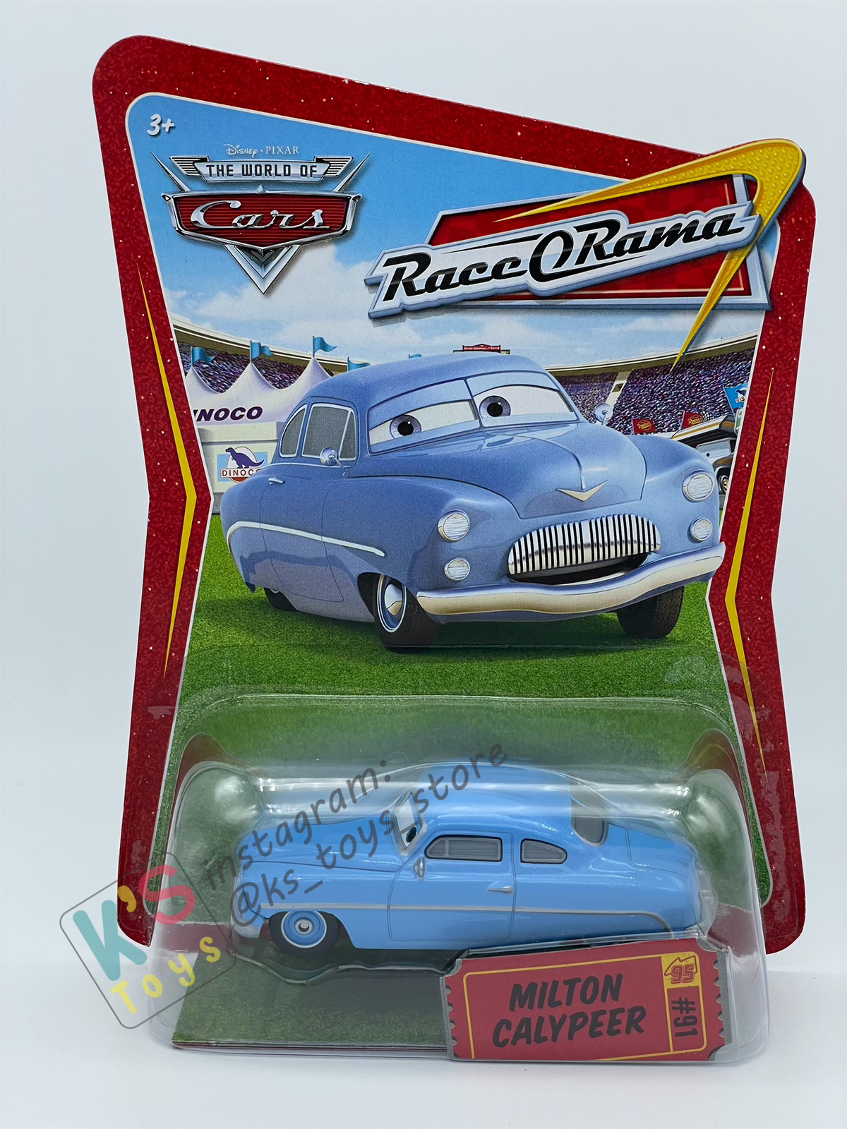 DISNEY PIXAR CARS BY MATTEL, MILTON CALYPEER - RACE ORAMA SERIES - BNIP