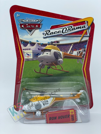 DISNEY PIXAR CARS BY MATTEL, RON HOVER - RACE ORAMA SERIES - BNIP