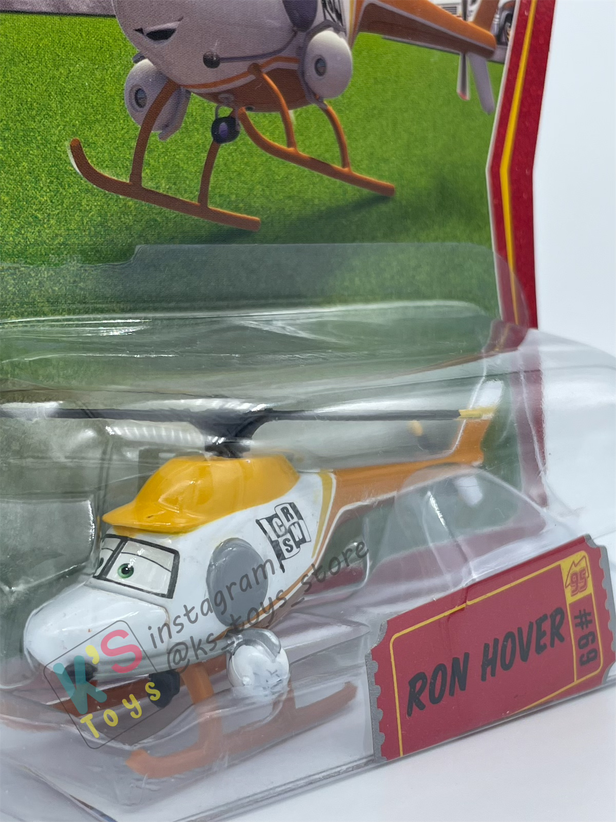 DISNEY PIXAR CARS BY MATTEL, RON HOVER - RACE ORAMA SERIES - BNIP