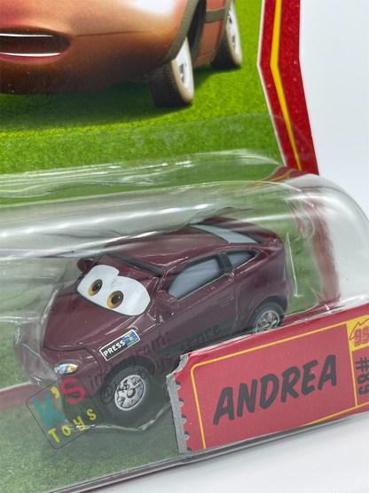 DISNEY PIXAR CARS BY MATTEL, ANDREA - RACE ORAMA SERIES - BNIP