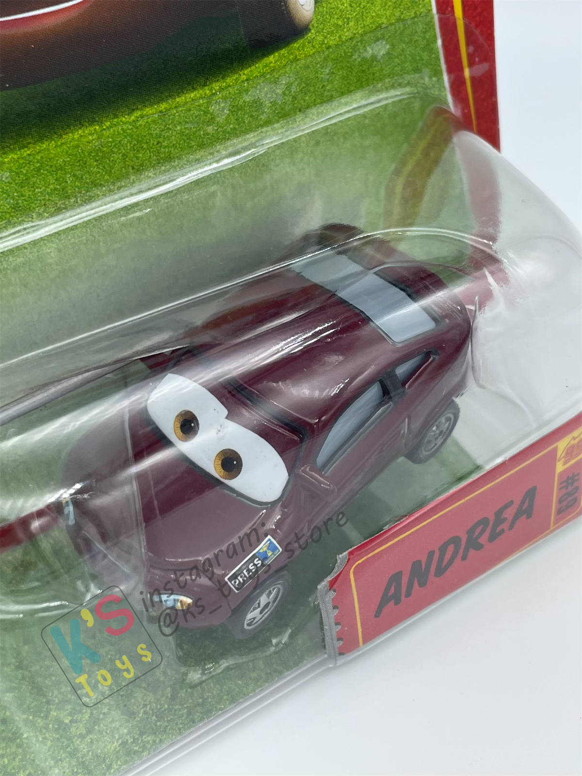 DISNEY PIXAR CARS BY MATTEL, ANDREA - RACE ORAMA SERIES - BNIP
