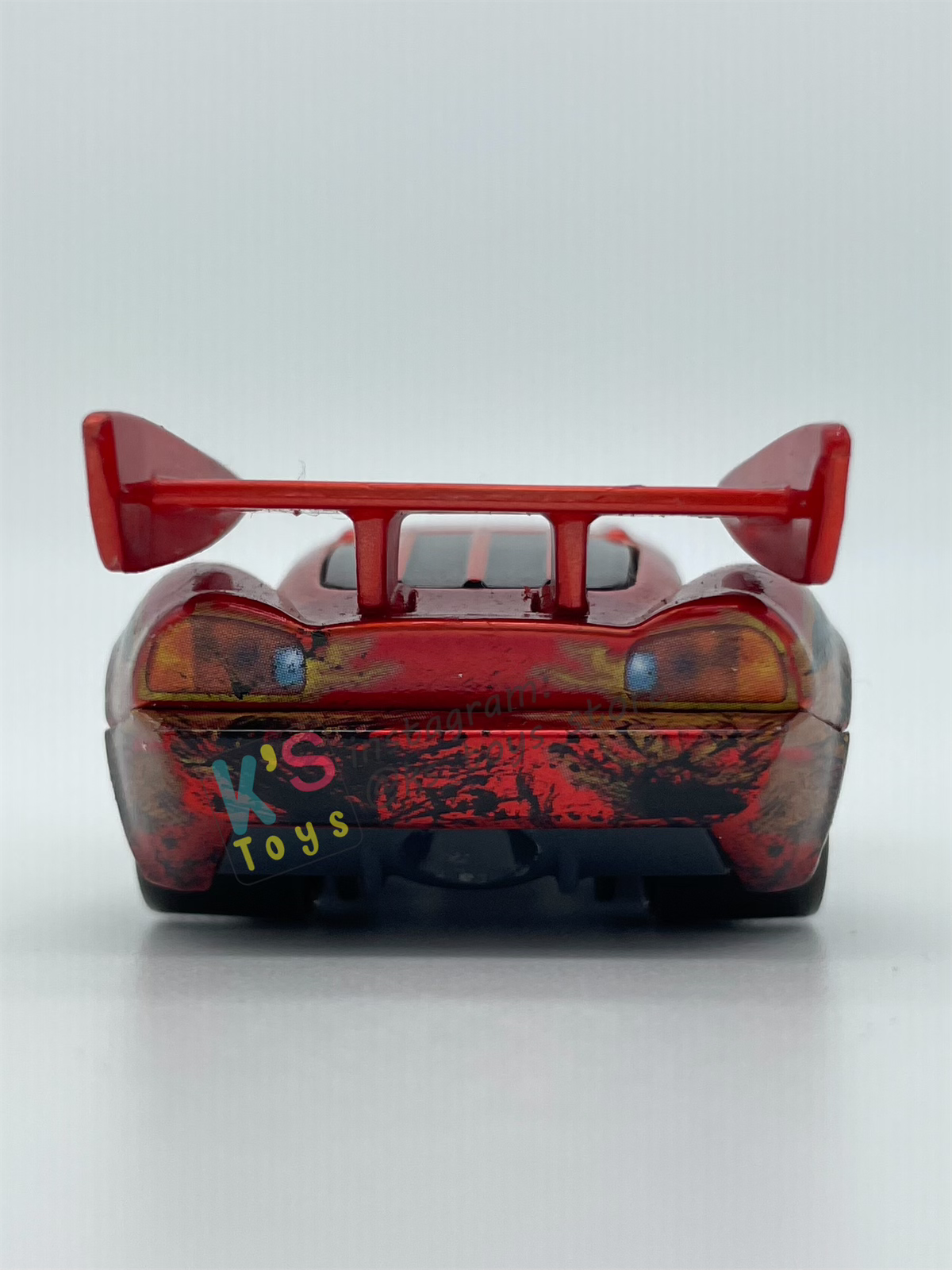 PRE-OWNED / LOOSE DISNEY PIXAR CARS - "DRAGON LIGHTNING MCQUEEN WITH METALLIC FINISH" - CARSTOON SERIES - DISPLAYED CONDITION