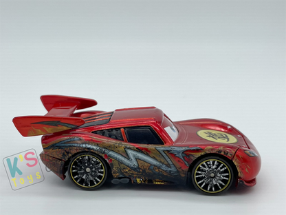 PRE-OWNED / LOOSE DISNEY PIXAR CARS - "DRAGON LIGHTNING MCQUEEN WITH METALLIC FINISH" - CARSTOON SERIES - DISPLAYED CONDITION