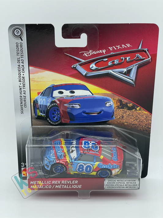 DISNEY PIXAR CARS "METALLIC REX REVLER" SCAVENGER HUNT SERIES - BNIP