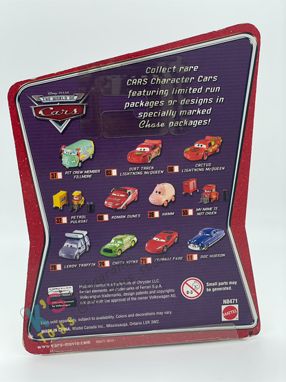 DISNEY PIXAR CARS "LIGHTNING MCQUEEN WITH BUMPER STICKERS" THE WORLD OF CARS SERIES - BNIP