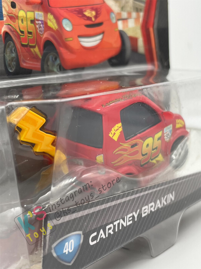 DISNEY PIXAR CARS "CARTNEY BRAKIN" CHASE CARS 2 SERIES - BNIP