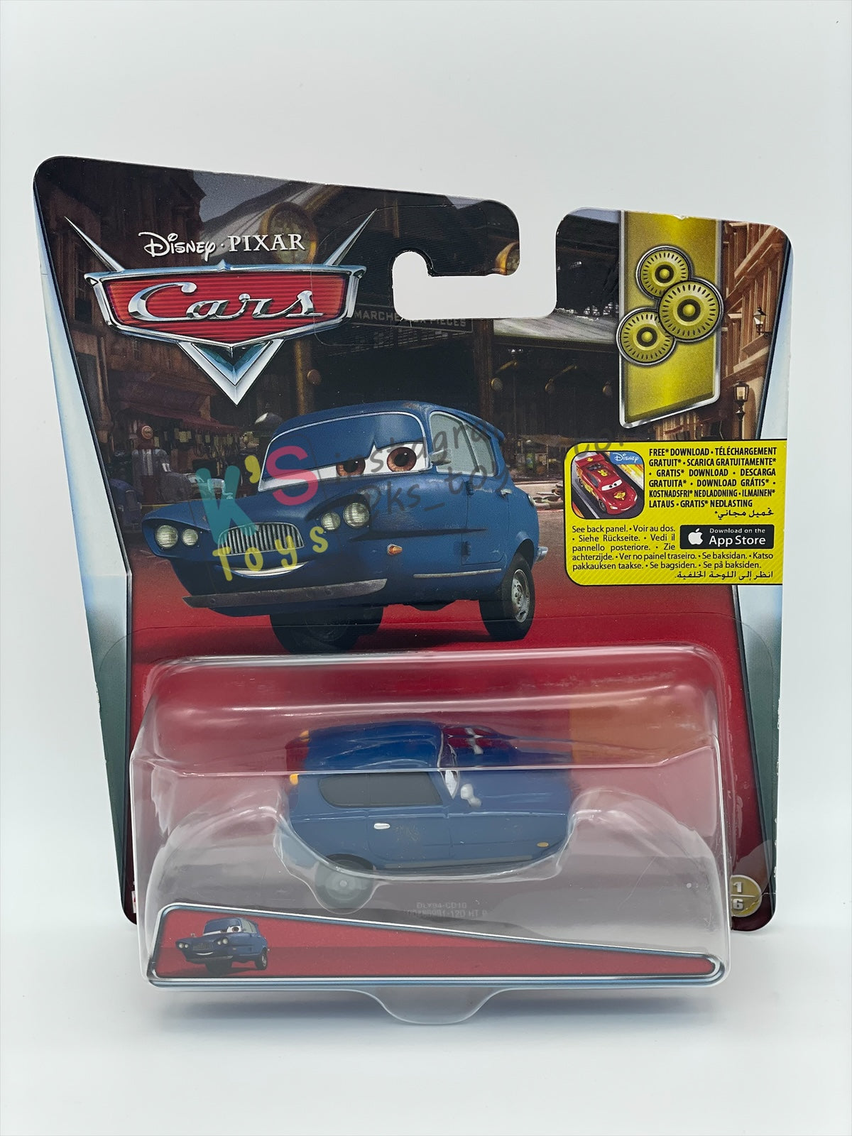DISNEY PIXAR CARS BY MATTEL 1:55, "TOMBER" - PARIS PARTS MARKET SERIES - BNIP