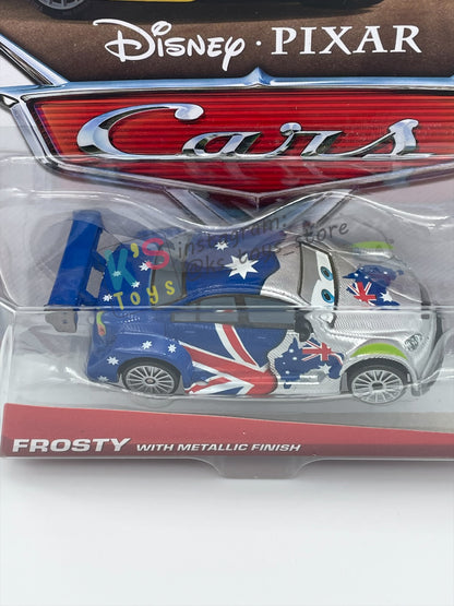 DISNEY PIXAR CARS BY MATTEL 1:55, "FROSTY WITH METALLIC FINISH" - METALLIC DECO SILVER SERIES - BNIP