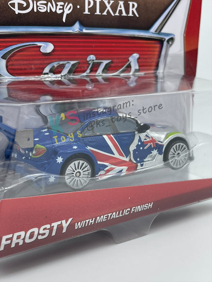 DISNEY PIXAR CARS BY MATTEL 1:55, "FROSTY WITH METALLIC FINISH" - METALLIC DECO SILVER SERIES - BNIP