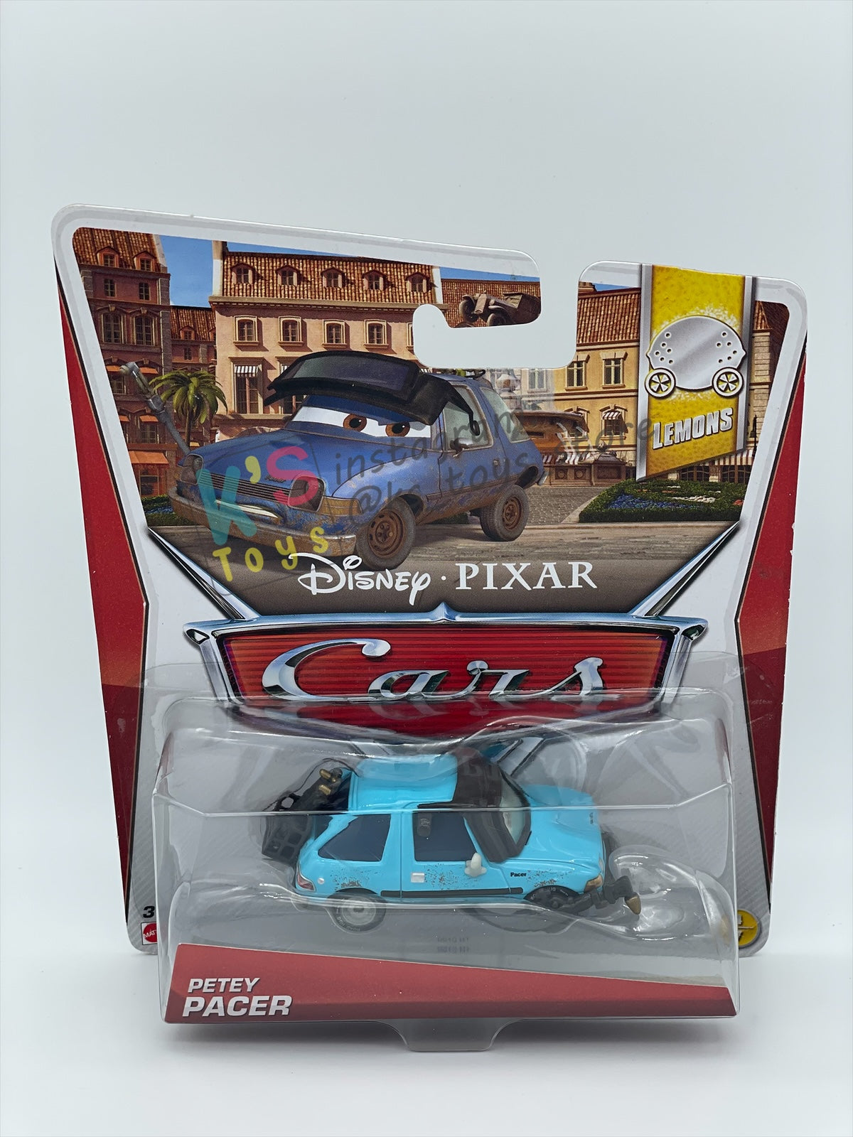 DISNEY PIXAR CARS BY MATTEL 1:55, PETEY PACER - LEMONS SERIES - BNIP