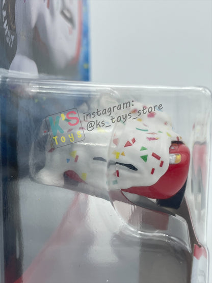 RARE DISNEY PIXAR CARS BY MATTEL 1:55, "CUPCAKE LIGHTNNG MCQUEEN" - FUNNY FLASHBACK SERIES - BNIP