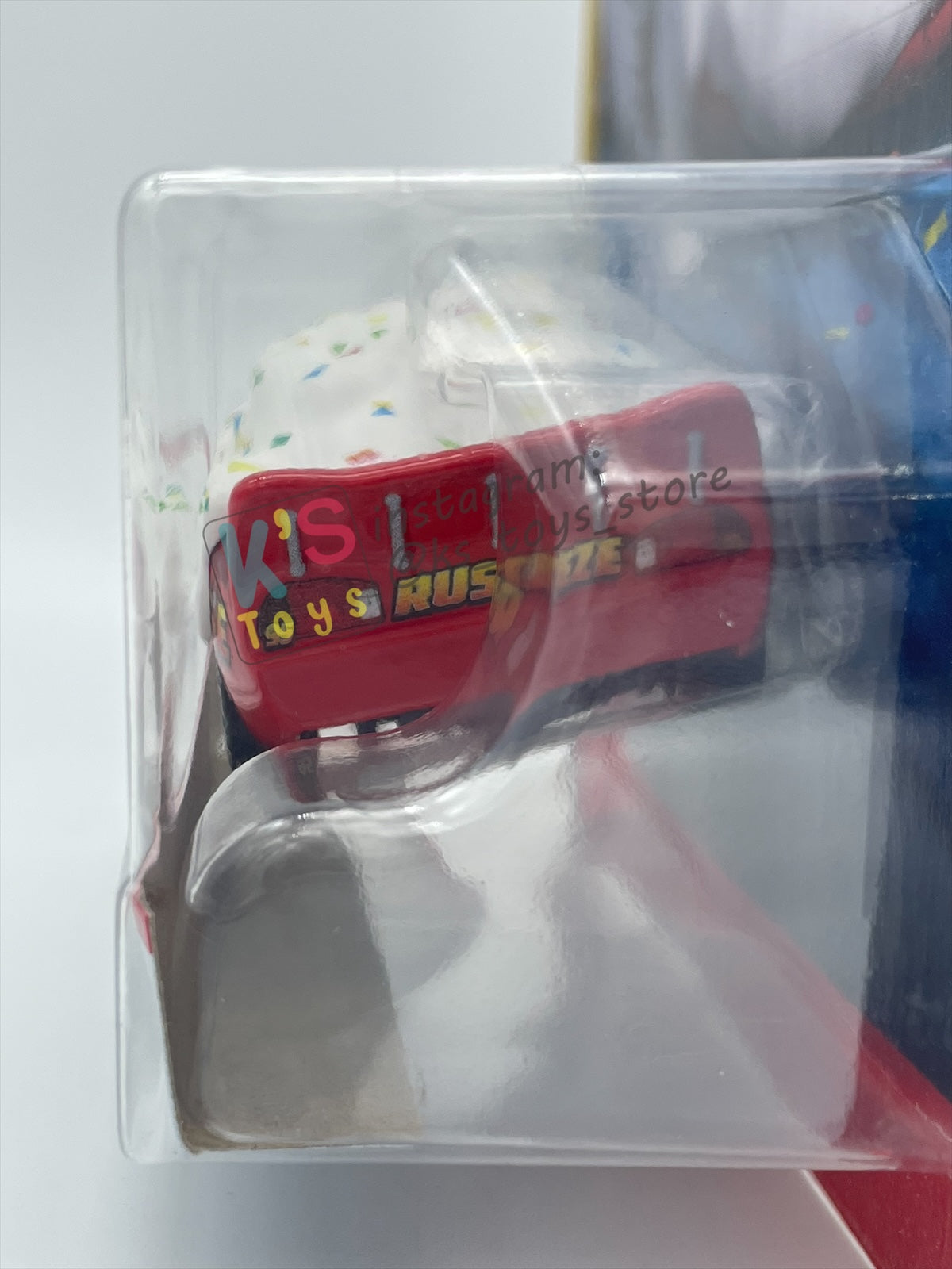 RARE DISNEY PIXAR CARS BY MATTEL 1:55, "CUPCAKE LIGHTNNG MCQUEEN" - FUNNY FLASHBACK SERIES - BNIP