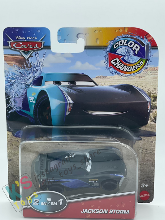 COLOR CHANGERS Disney Pixar Cars by MATTEL, JACKSON STORM (BLUE/BLACK) - 2023 RELEASE  - BNIP