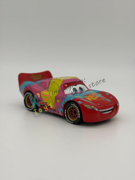 PRE-OWNED / LOOSE DISNEY PIXAR CARS 1:55 BY MATTEL - "EASTER LIGHTNING MCQUEEN (VARIANT)" EASTER SERIES - MINT CONDITION