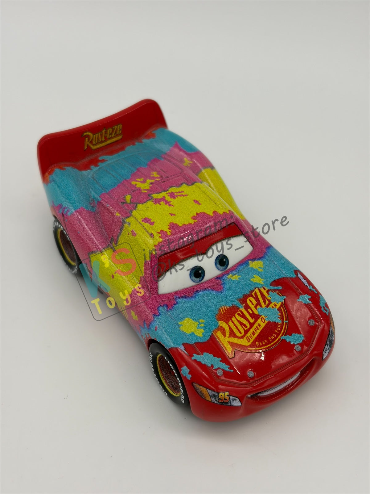 PRE-OWNED / LOOSE DISNEY PIXAR CARS 1:55 BY MATTEL - "EASTER LIGHTNING MCQUEEN (VARIANT)" EASTER SERIES - MINT CONDITION
