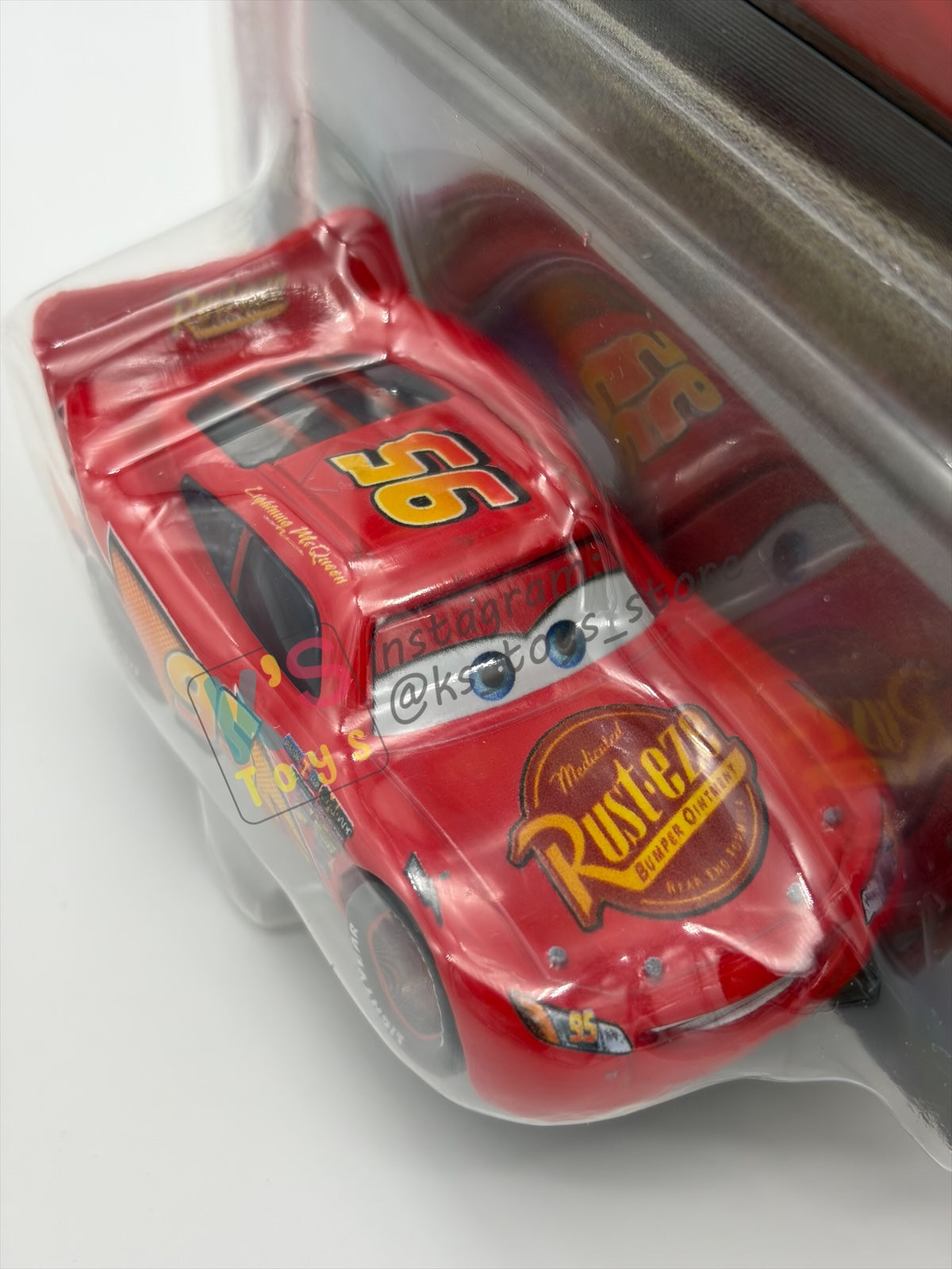 DISNEY PIXAR CARS BY MATTEL 1:55, "LIGHTNING MCQUEEN CARS 1 WITH RUSTEZE STICKER" - 2026 RE-RELEASED 20TH ANNIVERSARY CARD - BNIP