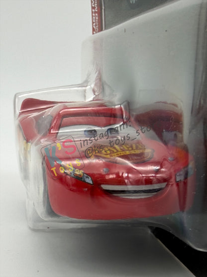DISNEY PIXAR CARS BY MATTEL 1:55, "LIGHTNING MCQUEEN CARS 1 WITH RUSTEZE STICKER" - 2026 RE-RELEASED 20TH ANNIVERSARY CARD - BNIP