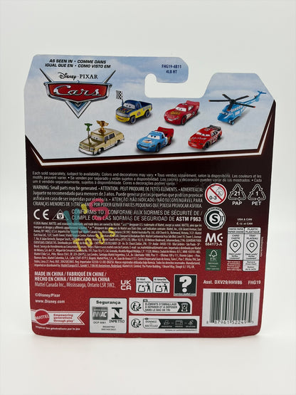 DISNEY PIXAR CARS BY MATTEL 1:55, "FLO" - 2026 RE-RELEASED 20TH ANNIVERSARY CARD - BNIP