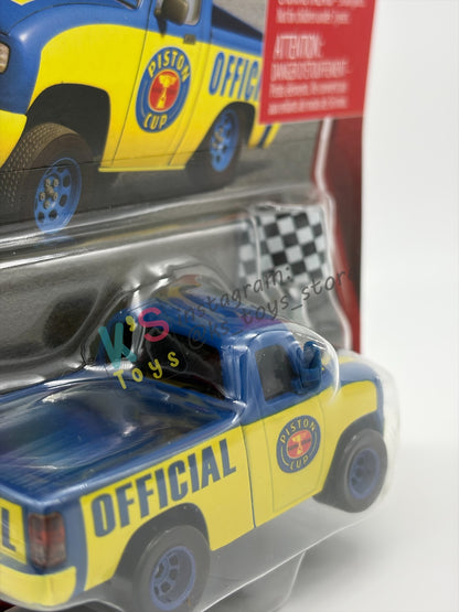 DISNEY PIXAR CARS BY MATTEL 1:55, "DEXTER HOOVER WITH CHECKERED FLAG" - 2026 RE-RELEASED 20TH ANNIVERSARY CARD - BNIP