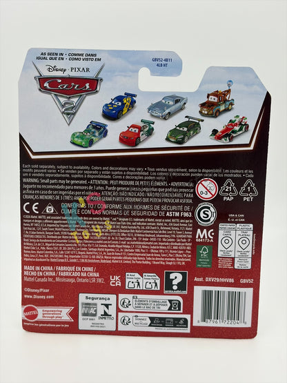 DISNEY PIXAR CARS BY MATTEL 1:55, "RAOULE CAROULE" - 2026 RE-RELEASED 20TH ANNIVERSARY CARD - BNIP