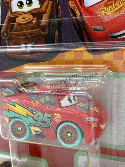 MINI RACERS DISNEY PIXAR CARS 3-PACK "RACE TO CELEBRATE LIGHTNING MCQUEEN / LUGI / RACE TO CELEBRATE SNOT ROD"- 2026 NEW RELEASE - BNIP