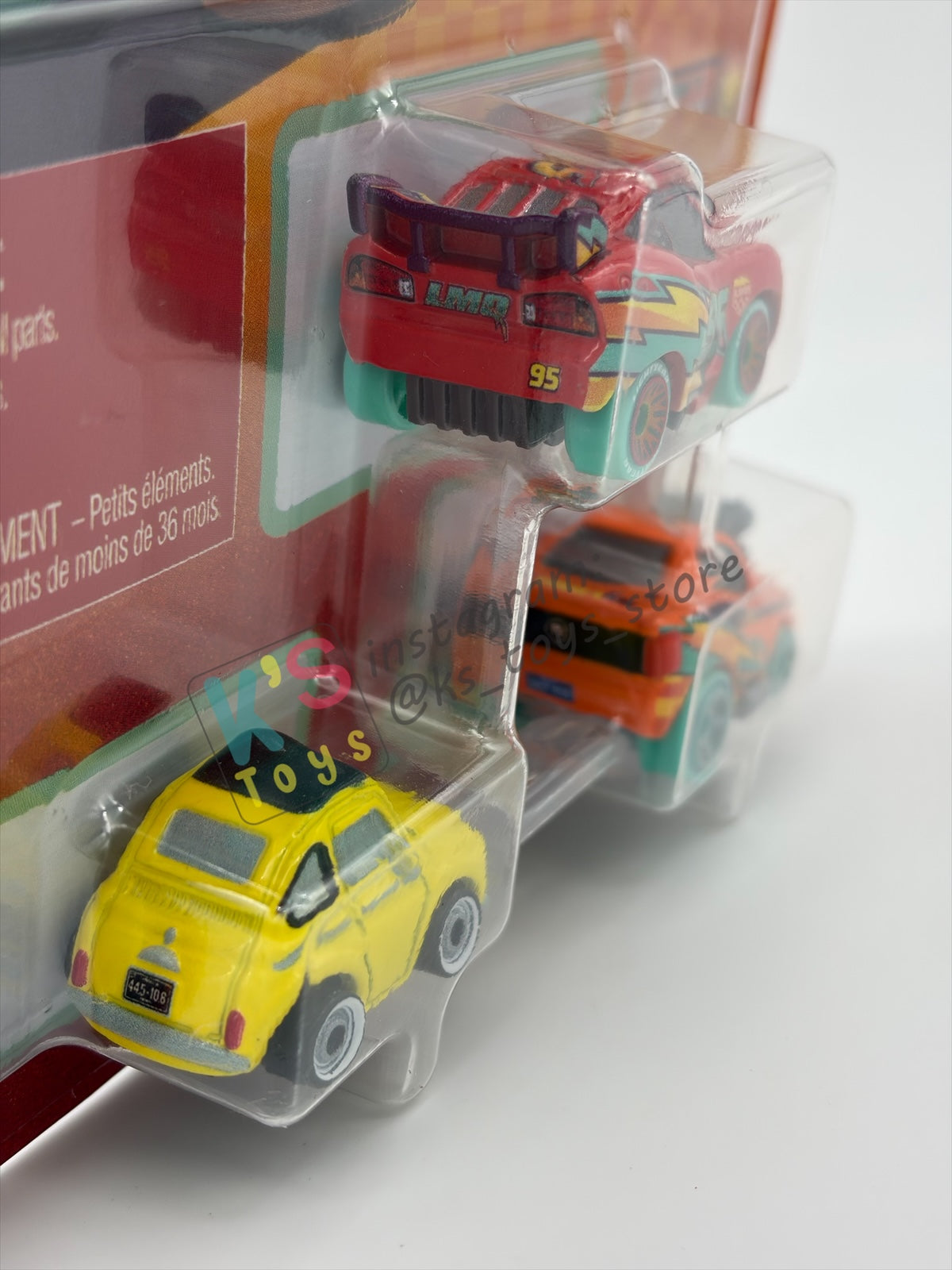 MINI RACERS DISNEY PIXAR CARS 3-PACK "RACE TO CELEBRATE LIGHTNING MCQUEEN / LUGI / RACE TO CELEBRATE SNOT ROD"- 2026 NEW RELEASE - BNIP