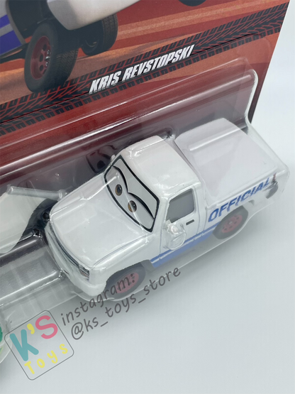 Disney Pixar Cars 1:55 2-Pack by Mattel, N FAST FONG and KRIS REVSTOPSKI with White Flag - BNIP