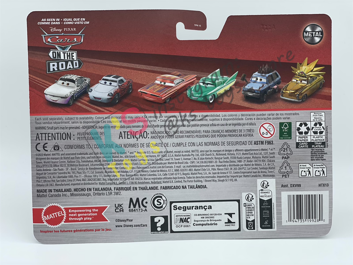 Disney Pixar Cars 1:55 2-Pack by Mattel, KEN ENGINOKI AND JUSTIN ROADRITTER (New Variant) - BNIP