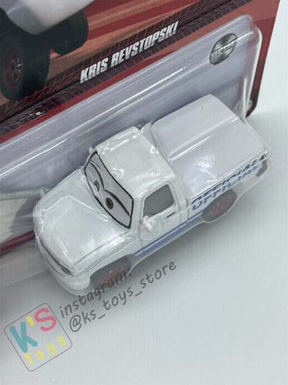 Disney Pixar Cars 1:55 2-Pack MADDY McGEAR and KRIS REVSTOPSKI WITH WHITE FLAG - BNIP